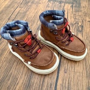 HEY DUDE - Brown and Red Toddler Boots